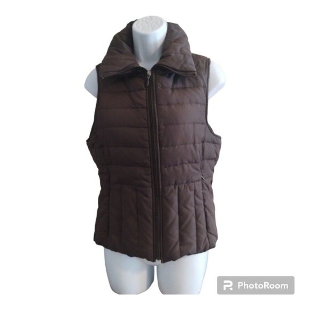 Kenneth Cole Reaction Brown Down Puffer Vest - Size M